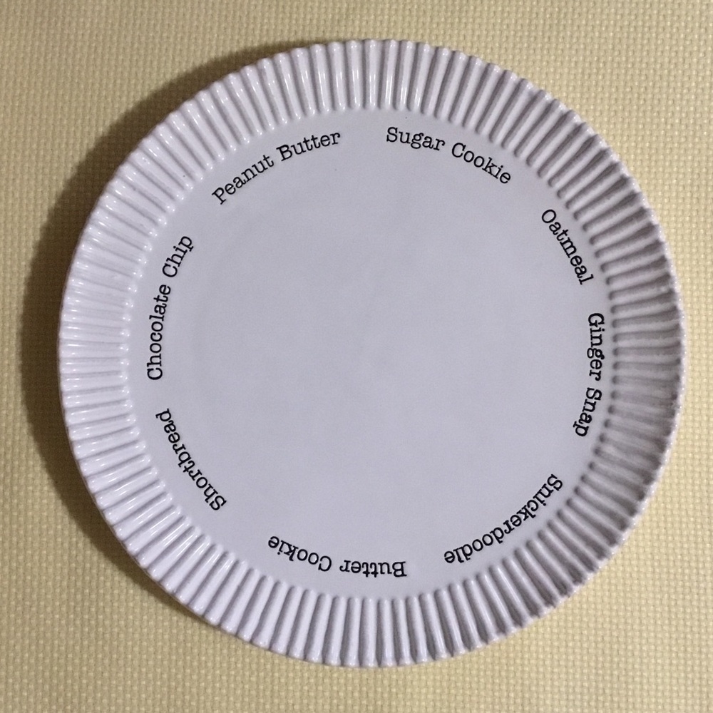 Mud Pie White Cookie-Themed Serving Plate